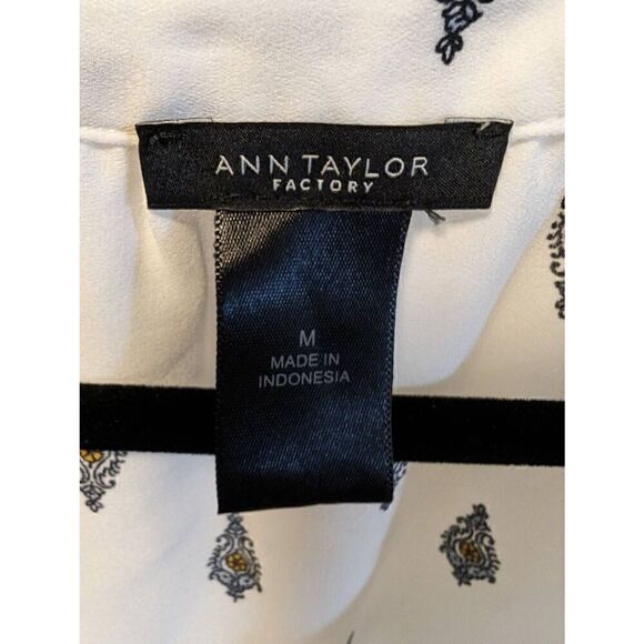 Ann Taylor Sleeveless Keyhole Tie Front V-Neck Tie Tunic Top Colorblock Women's - Picture 3 of 6